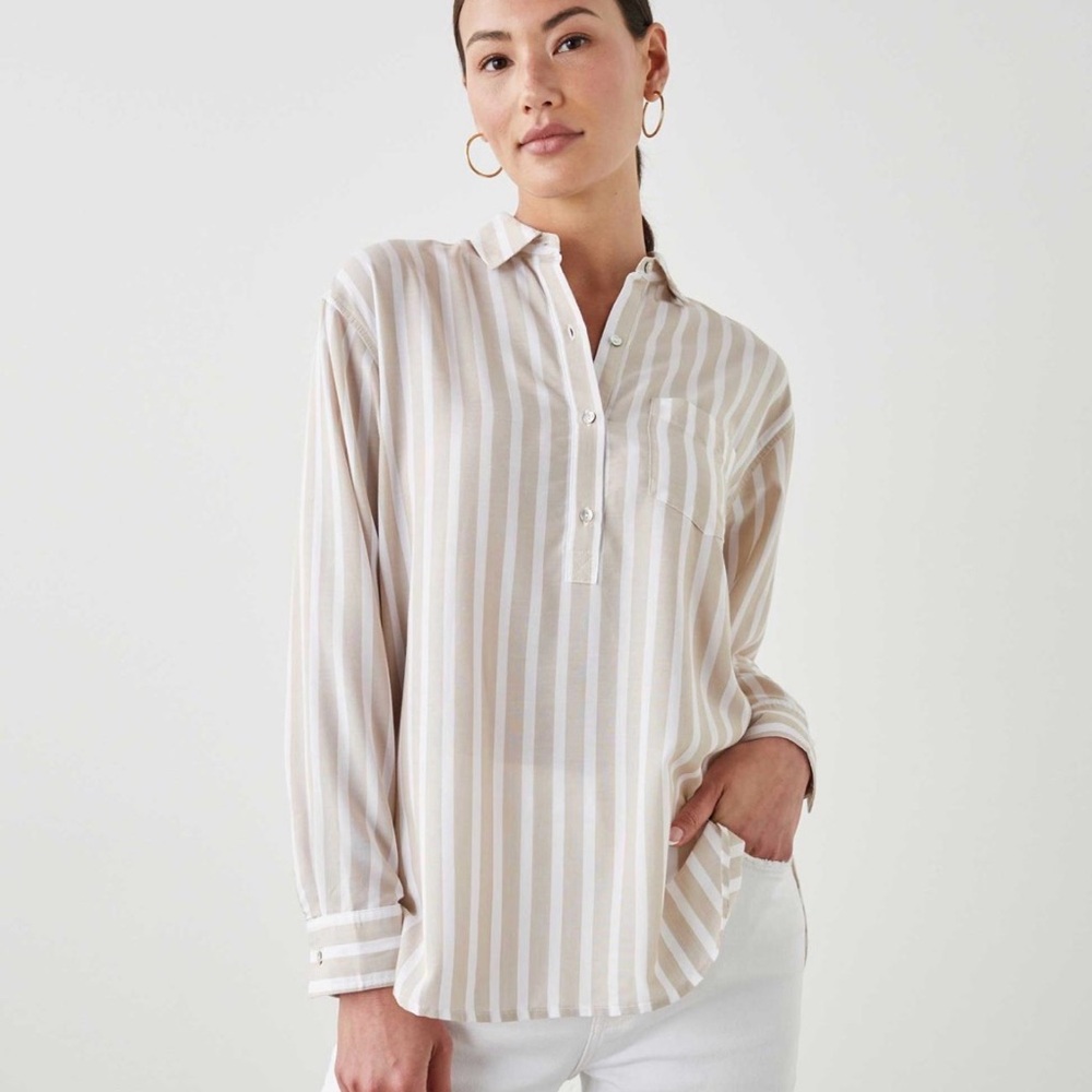 Rails Elle Pullover Striped Shirt XS Natural White New with Tags Coastal Chic